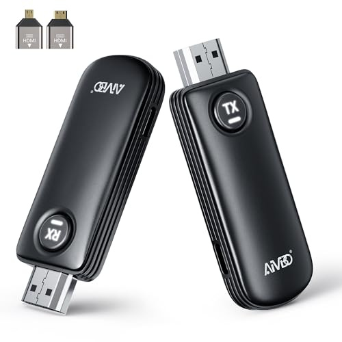 2026 Upgraded HDMI Wireless, Wireless HDMI Transmitter and Receiver 1080P, Trasmissione Doppia Stabile 2.4/5G, 165FT Extender Senza Fili Streaming Video Audio from Laptop, PC to HDTV/Projector/Monitor