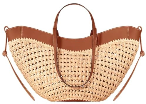 Generisch gewebte tasche Große Kapazität Stroh Tasche Mode Hohl Gewebt frauen Knödel Sommer Berufung Strand Schulter Handtasche