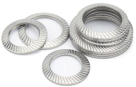 arandelas de seguridad dentadas, 10/50 piezas de resorte de disco de acero inoxidable 304 dentado M2.5-M16(10pcs M12)
