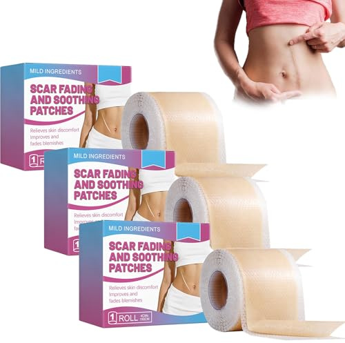 Breathable Silicone Scar Tape Roll – 150cm Gentle Skin Care Patch, Flexible Material for Securing Dressings, Silicone Scar & Wrinkle Tape, Ideal for Daily Routine Home Knees Elbows Injury (C-3roll)