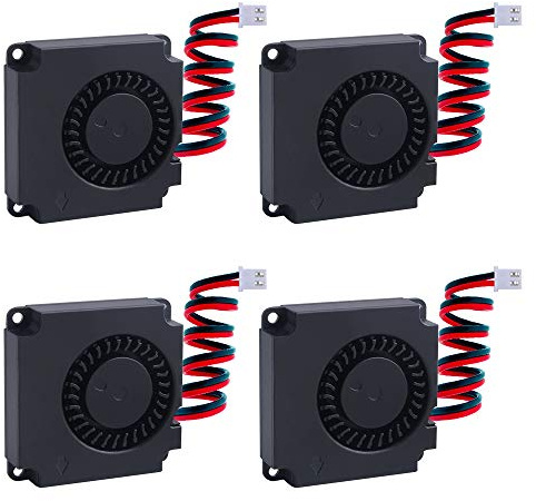 Owootecc 4 Stück DC Brushless 12V 3D Drucker Gebläse Kühler - Mini Leise Lüfter für Heatsinks (40 x 40 x 10 mm)