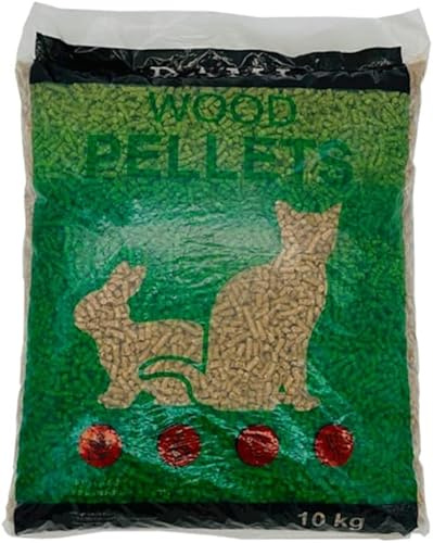 DAMI Katzenpellets - 100% natürliches Katzenstreu & Tierstreu - Biologisch abbaubar & kompostierbar (3 x 10 kg)
