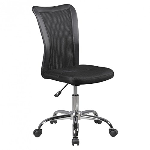 KADIMA DESIGN Kinderdrehstuhl Schreibtisch, ergonomisch, Netz, höhenverstellbar, bis 30 kg, in Pink/Schwarz, Blau/Schwarz Farbe: Schwarz