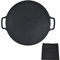 Koreanischer BBQ Grillplatte, Runde Teppanyaki Bratpfanne mit Doppelte Griffe für Gaskocher, Induktion, Gasherd, Elektrisches Kochfeld, Grillen Im Innenbereich oder Freien(30cm)
