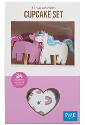 PME Cupcake Set - I Love Unicorns, Set of 24