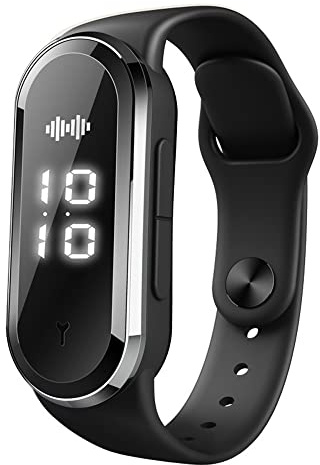 Ultrasonic Mosquito Repellent Bracelet, Electronic Bionic Mosquito Repellent Pest and Insect Repellent Sport Bracelet with Clock Display & Body Temperature Detection(Black)