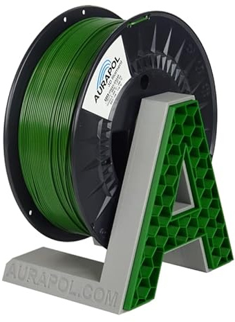 AURAPOL ASA Filament 1.75 mm, 850 g 3D Drucker Filament mit Präzision 1,75 mm +/- 0,02 mm, Premium 3D Filament kompatibel mit den meisten FDM(FFF)-3D-Druckern und 3D-Stiften, Grün
