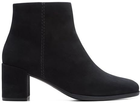 Clarks Freva55 Zip Womens Black Leather, 5