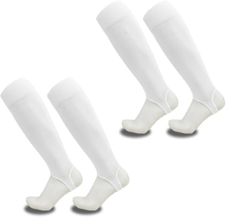 FIBOGOUP Stutzen ohne socken,Stegstrümpfe,Folgen Sie dem Design und reparieren Sie die Beinschutzbrett,Weiß+Weiß