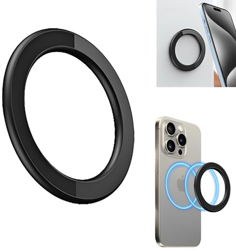 SZJLDS Magnetische Wandhalterung Aufkleber Kompatibel mit iPhone 12/13/14/15/16 Serie&Magnetic hülle, Mag-Safe Wandaufkleber Magnetring Halter mit Selbstklebende Kleben (Schwarz)