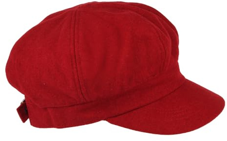 sur la tête Bakerboy Ballonmütze aus Wollmischung - Rot