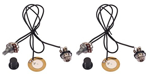 2er-Set akustischer Piezo-Tonabnehmer mit Lautstärkeregler für Zigarrenkasten, Gitarre, Mandolin-Banjo, einfache Installation und toller Klang