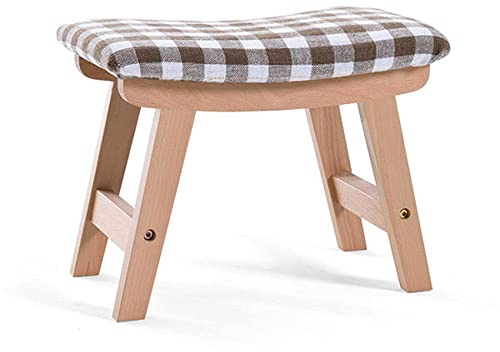 s Arc Hocker, Fußhocker, Baumwollleinen, Wickelhocker für Schlafzimmer für Wohnzimmer, Orange, 38 x 26 x 29 cm (Matcha-Grün, 38 x 26 x 29 cm), hohe Kapazität (Quadrate 38 x 26 x 29 cm)