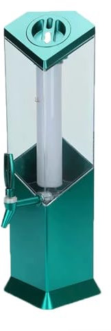 Dispensador De Cerveza Con Tubo De Hielo De Torre De Cerveza Dispensador De Bebidas De Mesa De Gran Capacidad De 3 Litros Dispensador De Alcohol Con Luz LED Dispensador De Torre De Bebidas De Jugo(Gre