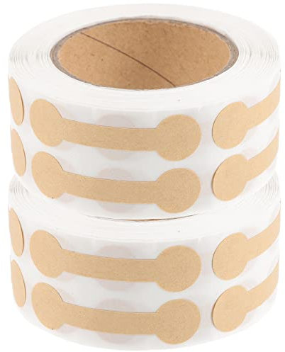 HAPINARY 6 Rollen Etikettenaufkleber Aufkleber Für Handarbeit Klebeetiketten Geschenkverpackung Selber Machen Geschenkanhänger Aufkleber-drucker Tag-aufkleber Schild Kraftpapier Light Brown