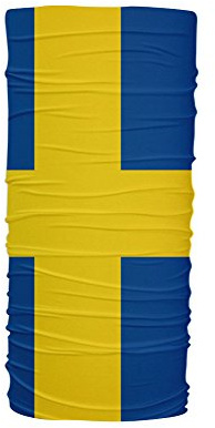 Dam herr bandana Sverige flagga pannband multifunktionell halsvärmare snabbtorkande ansiktshalsduk för sport löpning tennis