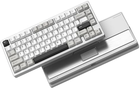 Womier Teclado RD75 Pro 75%, teclado inalámbrico de aluminio para juegos, QMK/VIA, teclado mecánico trimodo, personalizable intercambiable en caliente con teclado RGB cremoso para Windows/Mac/PC
