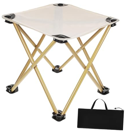 Happyyami Faltbarer Campinghocker Klappbarer Outdoor-hocker Aus Oxford Karbonstahl Tragbarer Stuhl Für Wandern Picknick Und Angeln Mit Aufbewahrungstasche