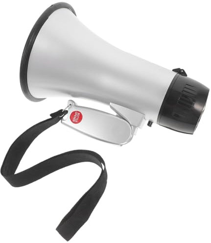Supvox Praktisches Megafon Sport Megafon 25w Lautsprecher Silber Für Sportveranstaltungen Und Sicherheitsansagen