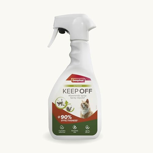 beaphar - Keep Off Fernhalte-Spray Outdoor - Hält Katzen Von Behandelten Bereichen Fern - Fernhaltespray - Bis Zu DREI Monate Wirksam - 500 ml