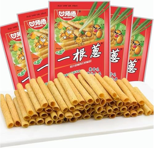 Spuntini cinesi, cipolla verde, non tostati, croccanti spuntini a pasta sfoglia con sapore di erba cipollina, classici ricordi d'infanzia, adatti per feste e intrattenimento (10 confezioni)