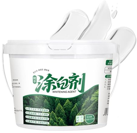 Qiwieod Peinture Blanche Pour Arbres,525ml Protection Blanchiment Écorce,Agent Blanc Pour Arbres En Hiver - Pour Clôture Extérieure, Paysage, Ferme, Foresterie, Cour, Jardin Arrière, Serre