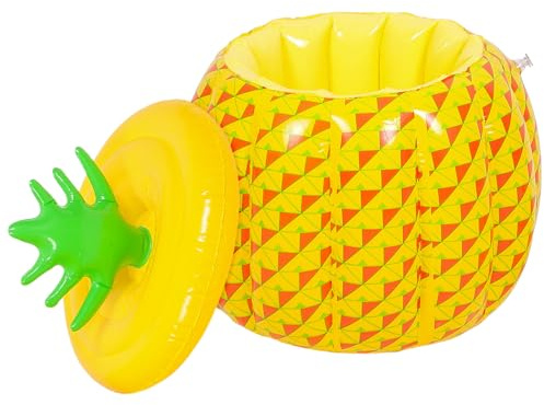 jojofuny Foldable Ice Bucket Inflatable PVC Pineapple Design for Bar Parties and Portable Outdoor Cooling