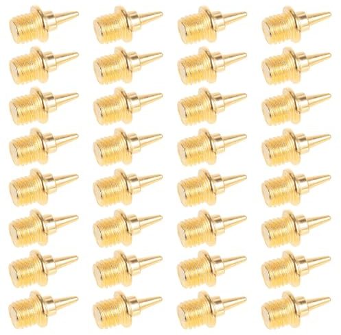 HOMSFOU Clavos de Atletismo Aumentan la Fricción Dorados para Zapatos de Running, de Metal Forma de Aguja y Tienen Larga Durabilidad para Cross Country y Pista