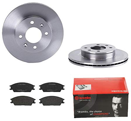 2 Bremsscheiben belüftet 241 mm + Bremsbeläge Vorne von Brembo (1420-54618) Bremsensatz Bremsanlage Bremsen-Kit,Bremsenset, Bremsscheiben, Bremsbeläge, Bremsen-Set, Beläge, Bremsbelag, Bremsbelagsatz,