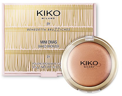 Kiko Milano by Benedetta Bruzziches Mini Divas Baked Bronzer Nr. 01 Portable Honey Inhalt: 3,5g Bronzer für etwas Sonne und Konturen im Gesicht.