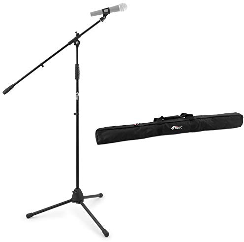 Boom Microphone Stand with Tripod Base and Bag - Black - TIGER MCA34-BK