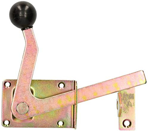 KOTARBAU® Gartentorfalle 165/16 mm Beidseitig mit Klinkhaken Torverrieglung Gartentorriegel Gelb Verzinkt Stahl Riegel Torbeschlag Torriegel Türriegel