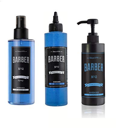 Marmara Barber Rasierset männer,Rasiergel After Shave Balsam Eau de Cologne No.2