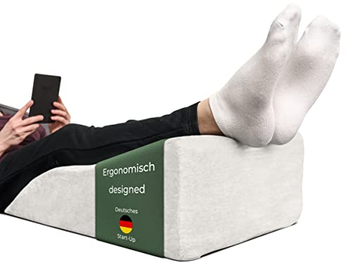 WELL B4 Ergonomisches Venenkissen zum Beine hochlagern MEDIUM - Beinhochlagerungskissen Beinauflage Keilkissen Stützkissen für Beine & Knie ideal als Lymphkissen und Venenkeil