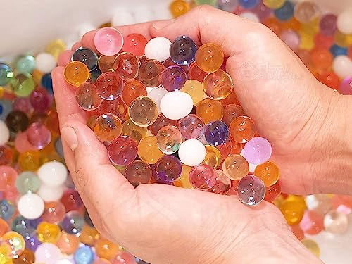 Risai Wasserkugeln, Kristall-Gel-Perlen, Perfekt für Hydrogel-Pflanzen, Vasenfüller Silikonkugeln Ungiftig Klare Gelee-Perlen, Wachsende Perlen, 600pcs, 10g
