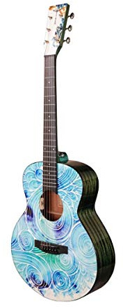Tyma V-3E MINI Spindrift - Stahlsaiten reisen-Gitarre mit integriertem Tonabnehmer, Sitka Top, inklusiv Gigbag