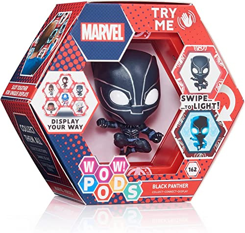 WOW! PODS - Colección Marvel Avengers - Black Panter - Figura Coleccionable con luz y Sensor de Movimiento (Deqube 918MVL101609)