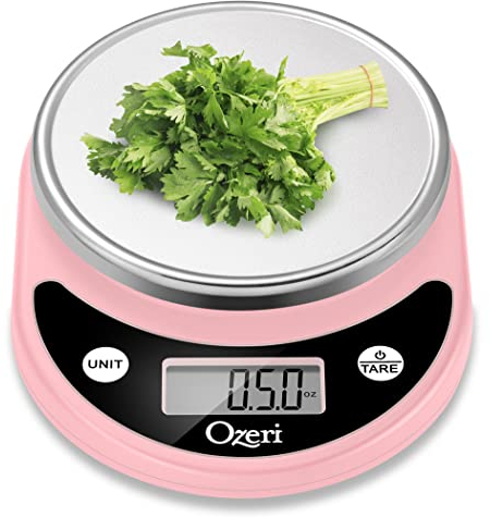 Ozeri Pronto Balance numérique multifonction pour cuisine et nourriture Rose cristal
