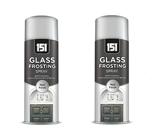 YSAMAX Glass Frosted Spray, Window Glass Frosting Privacy Spray Paint, Decorative Bath Window, Window Door Security, Privacy & Decor (400ml) (2 PCS)