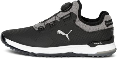 pumagolf Herren Proadapt Alphacat Disc Golfschuh, Puma Black-Puma Silver-Quiet Shade, 47 EU