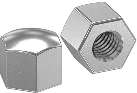 STEINBACHER© | (10x) Edelstahl Sechskantmutter M6 mit flachem Kopf, DIN 917, A2