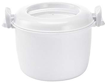 SAHROO Olla Arrocera para Microondas Recipiente Pequeño Multifunción para Almuerzo Olla para Microondas Utensilios de Cocina para Horno Microondas 17,5X21X14 Cm