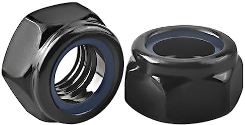 Drenky Dadi Esagonali di Bloccaggio M4,25 Pezzi Dadi Autobloccanti Nero in Acciaio Inossidabile A2 V2A DIN 985 Controdado Standard con Anello in Nylon per Viti, Bulloni e Barre Filettate