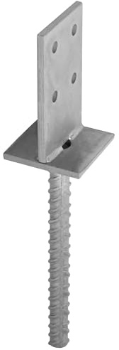 Galvanised Heavy Duty Concealed Bracket Support for Fence & Pergola Posts - Metal Base Brackets for Concrete Installation Pack of: 1 90mm (3.54)