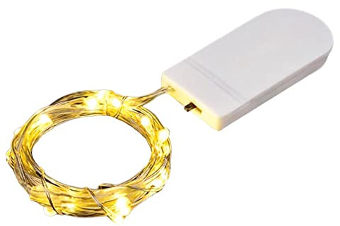 Guirnaldas de Luces de Hadas LED, 1 Metro con Pilas, Decoración Navideña de Interiores para Festividades