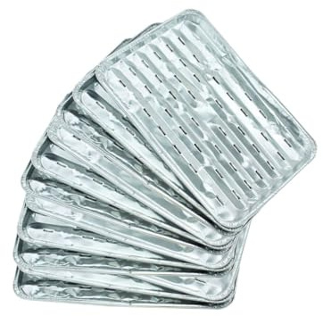 Fackelmann 9943350 Lot de 20 barquettes en aluminium, barquette alu, lot de barquettes, Aluminium, Argenté, 34,5 x 23 x 2 cm