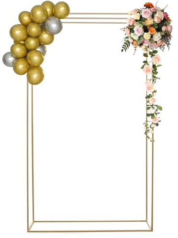 Tagtuell Arche de jardin en métal pour plantes grimpantes, décoration de mariage, arrière-plan pour anniversaire, fête, fête nuptiale, décoration autonome, 2,8 m x 1,62 m x 0,55 m