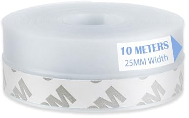 Fanchu Tür Dichtungsband Selbstklebend, 10 Meter Multifunktions Transparent Türdichtung Selbstklebend, Staubschutz, Winddicht, Zugluftstopper Schalldicht, 25mm