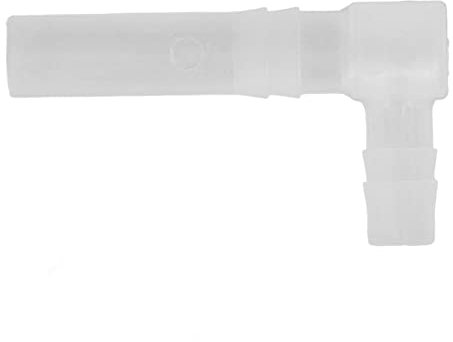 ANKROYU 10 piezas de conector de manguera de PP tipo L de 90 grados, conector de tubo de reducción rápida, accesorio de tubería extendido para acuario de barco 8x10 mm