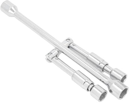 Yctze Llave de Tuercas de Rueda Plegable para Coche, Llave de Tuerca de Rueda Plegable Cruzada de Acero de 14 Pulgadas y 4 Vías para Coche, Camión, SUV, Herramientas de Reparación de